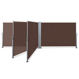 Retractable Double Side Awning - Brown Patio Awnings Living and Home 