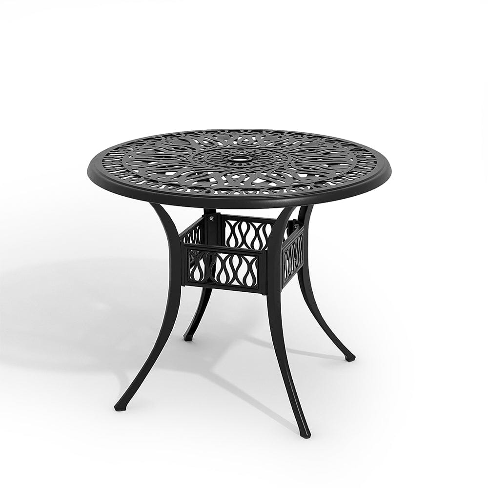 Garden Bistro Table Round Hollow Table with Parasol Hole Living and Home
