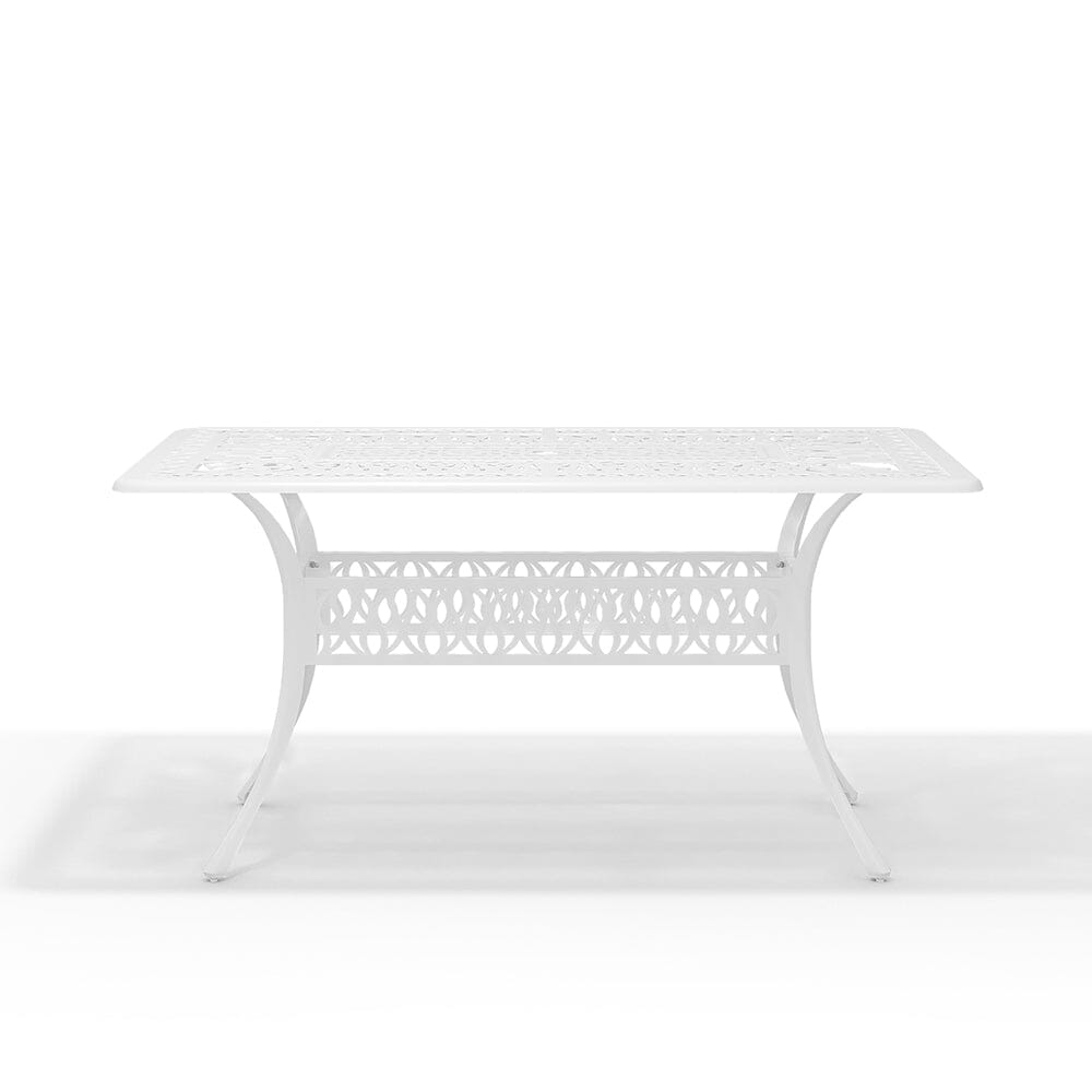 150cm Wide Garden Dining Table Hollow Cast Aluminium Tables – Living ...