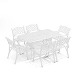 150cm Garden Dining Table Hollow Cast Aluminum Table Garden Dining Tables Living and Home 