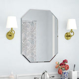 Wall Mounted Mirror with Beveled Edge for Bathroom Vanity Entryway Living Room