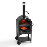 Pizza Makers & Ovens 3-in-1 Charcoal BBQ Grill with Chimney Outdoor Pizza Makers & Ovens Living and Home 