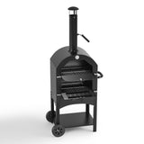 Pizza Makers & Ovens 3-in-1 Charcoal BBQ Grill with Chimney Outdoor Pizza Makers & Ovens Living and Home 