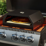 35cm W Black/White BBQ Pizza Oven Black Outdoor Heating