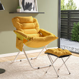 Folding Moon Chair and Footstool Set Accent Chair Living and Home 