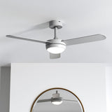 Silver 3 Blade Ceiling Fan with LED Lamp & Remote Control 42Inch
