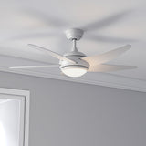 52inch Reversible Ceiling Fan W/Light Remote Control 3/5 Blades 5 Speed Timer Ceiling Lights Living and Home 