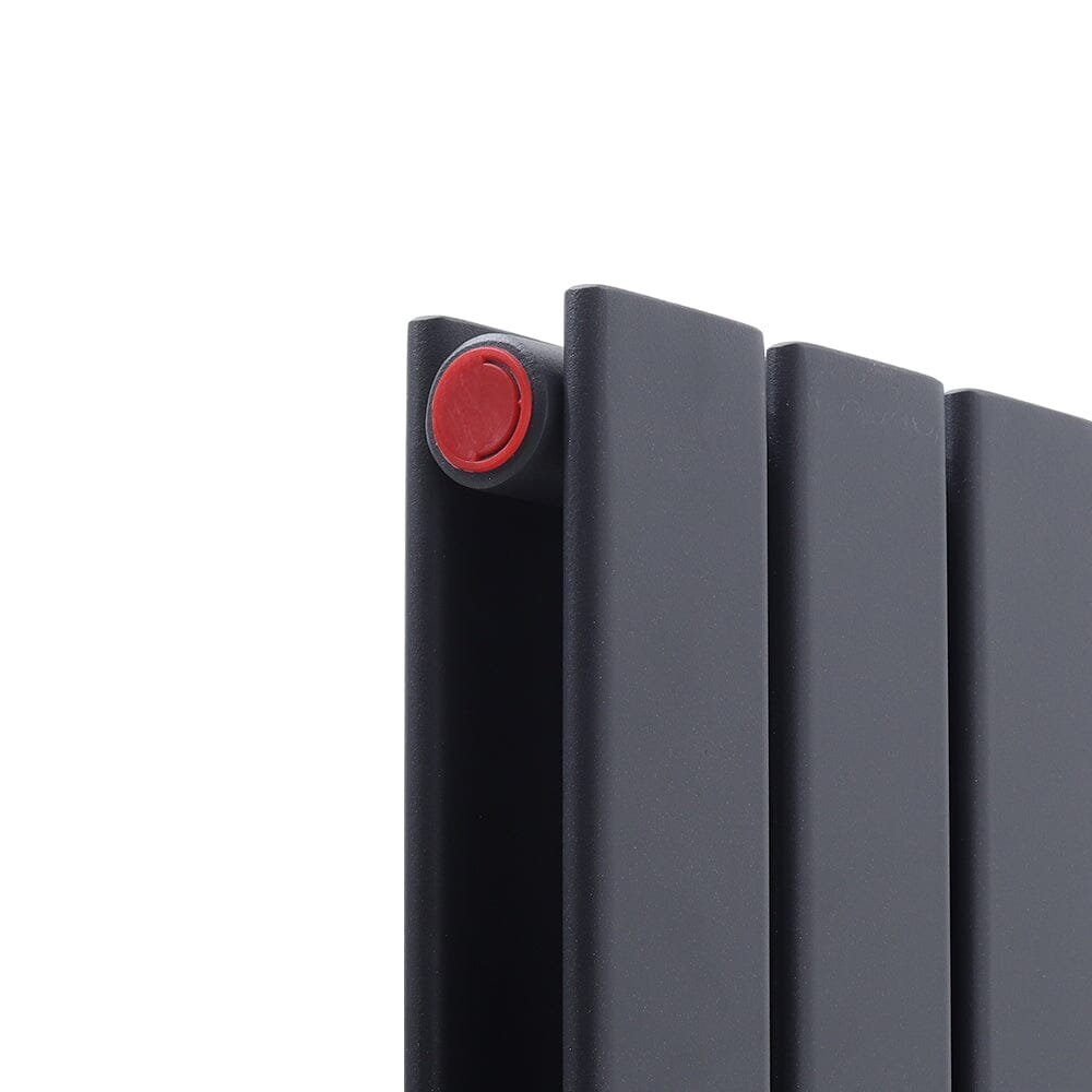 160cm H Smoke Grey Vertical Radiator with Double Panel – Living and Home
