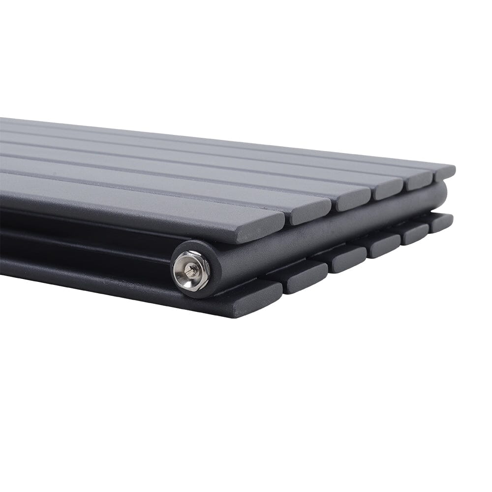 160cm H Smoke Grey Vertical Radiator with Double Panel – Living and Home