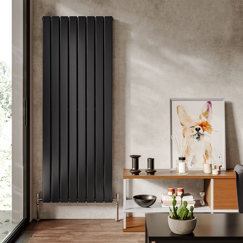 160cm H Smoke Grey Vertical Radiator with Double Panel – Living and Home