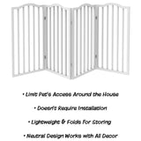 Foldable Freestanding Pet Gate 3 Panels 4 Panels Safety Fence Pet Supplies Living and Home 