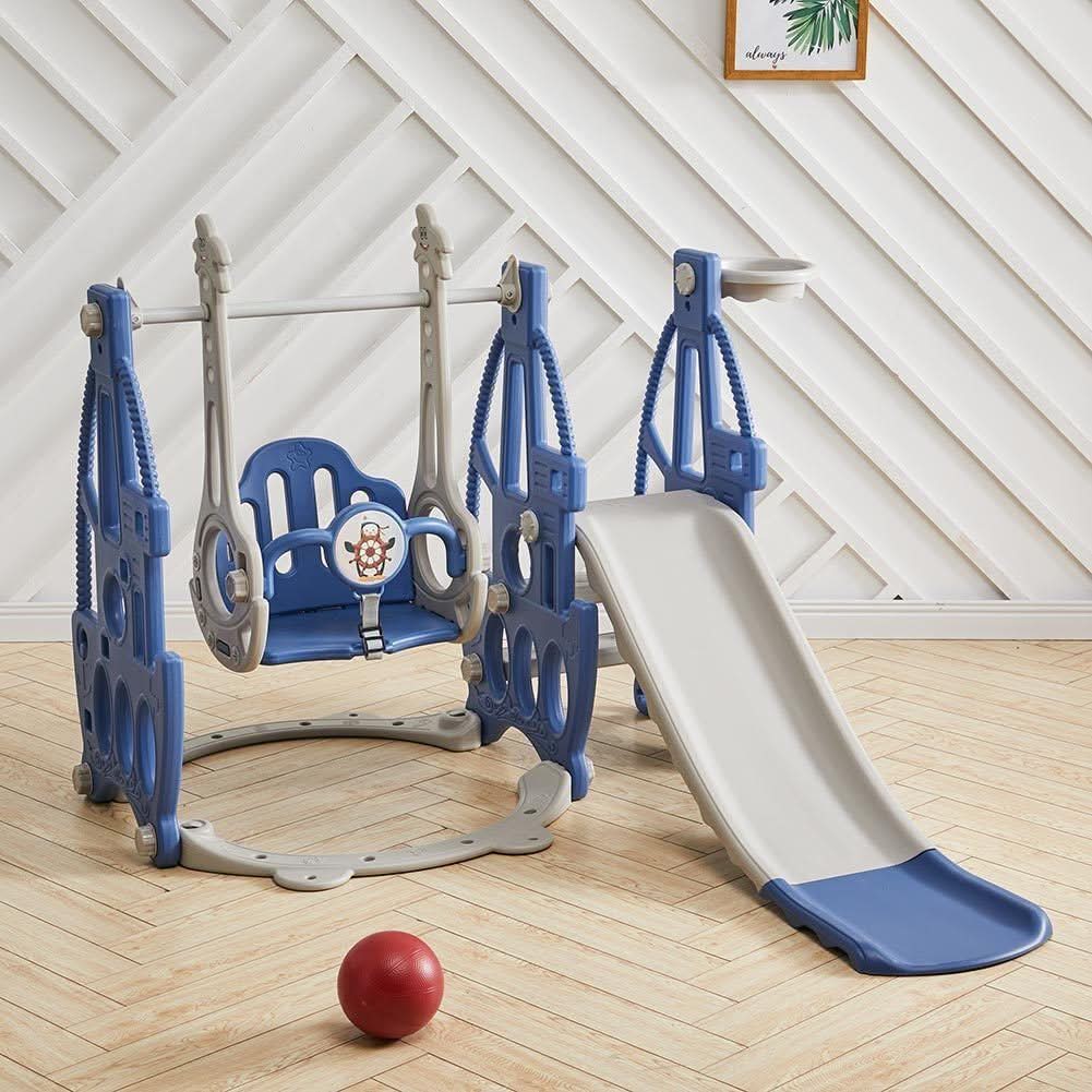 153cm W 3 1 Swing Slide Set Climber Playset