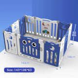 Kids Safety Play Yard Blue Foldable Home Activity Center Play Yard Living and Home 