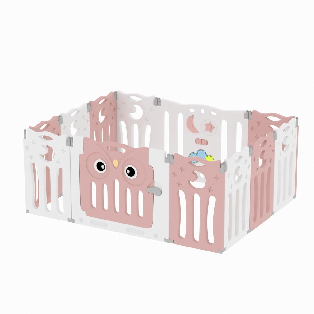 Kids Safety Play Yard Blue Foldable Home Activity Center Play Yard Living and Home 
