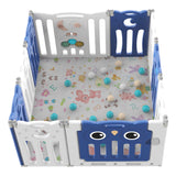 Kids Safety Play Yard Blue Foldable Home Activity Center Play Yard Living and Home 