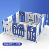 Kids Safety Play Yard Blue Foldable Home Activity Center Play Yard Living and Home 