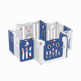 Kids Safety Play Yard Blue Foldable Home Activity Center Play Yard Living and Home 