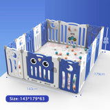 Kids Safety Play Yard Blue Foldable Home Activity Center Play Yard Living and Home 