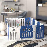 Kids Safety Play Yard Blue Foldable Home Activity Center Play Yard Living and Home 16 Panels Blue 