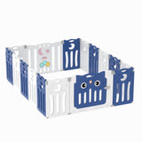 Kids Safety Play Yard Blue Foldable Home Activity Center Play Yard Living and Home 