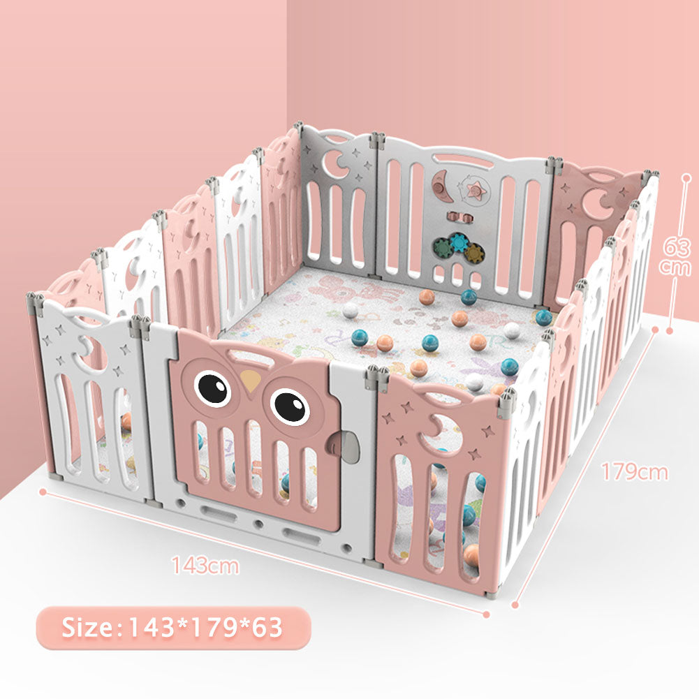 Kids Safety Play Yard Blue Foldable Home Activity Center Play Yard Living and Home 
