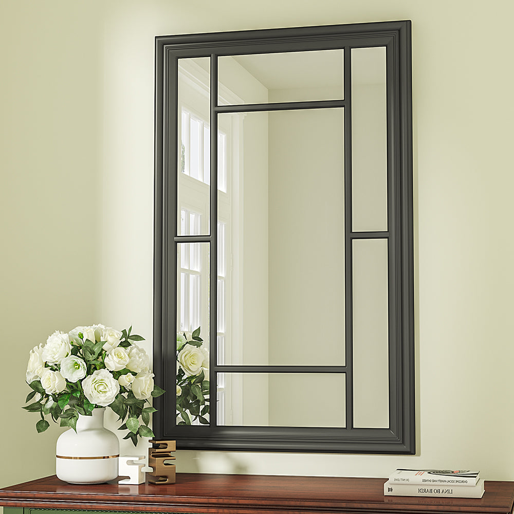 Hanging Decor Wall Mirror Modern Black Framed Wall Decoration Living