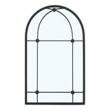 Arched Wall Hanging Metal Windowpane Mirror Home Decoration Mirrors Living and Home 