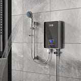 6kW Tankless Electric Water Heater with Shower Head Digital Temperature Display