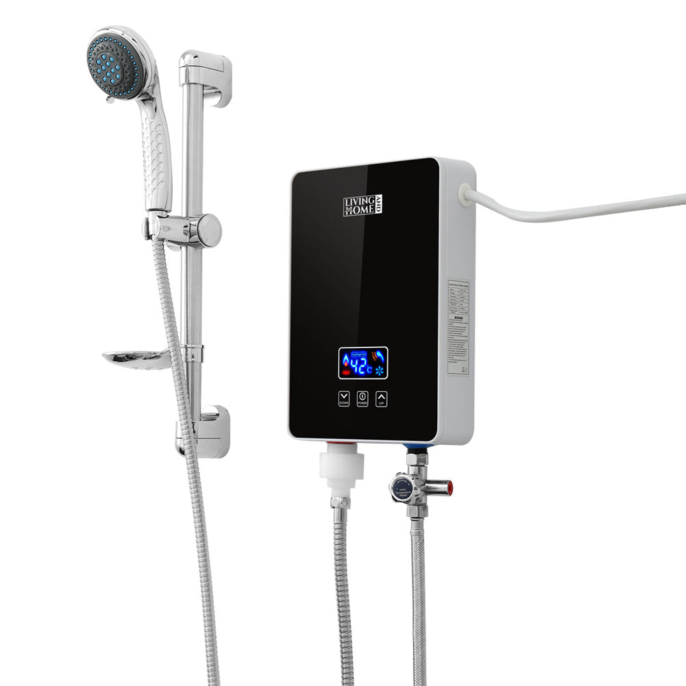 6kW Tankless Electric Water Heater with Shower Head Digital Temperatur