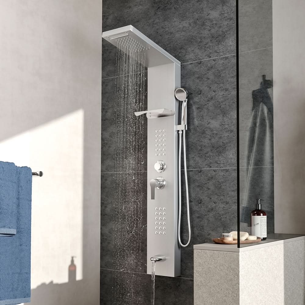 135cm H 5 Function Bathroom Shower Panel Hand Shower Head