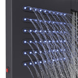 LED Lights Shower Panel 4 Function Wall Mount Shower System Bathroom Shower Living and Home 