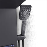 LED Lights Shower Panel 4 Function Wall Mount Shower System Bathroom Shower Living and Home 