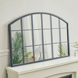 43 Inch Arched Window Mirror Black Framed Wall Mirror Wall Mirrors Living and Home 