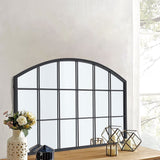 43 Inch Arched Window Mirror Black Framed Wall Mirror Wall Mirrors Living and Home 
