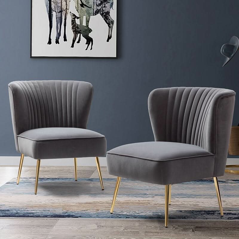 Velvet Cocktail Chairs Accent Chairs Legs