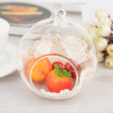 Set of 6 Christmas Glass Balls Hanging Ornaments Decor with Opening Christmas Living and Home Dia. 8cm 