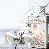 12 Pcs Heart Shape Glass Ornaments Christmas Hanging Decor Baubles