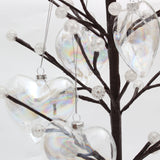 12 Pcs Heart Shape Glass Ornaments Christmas Hanging Decor Baubles Christmas Living and Home Rainbow 