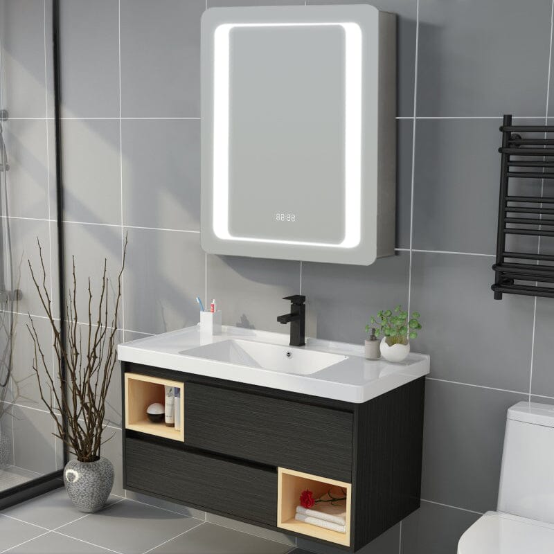 27inch X 20inch LED Illuminated Mirror Cabinet with Sensor Switch