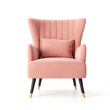 Velvet Wingback Armchair With Cushion Wingback Chairs Living and Home 