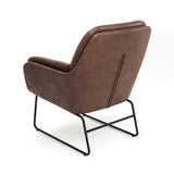 Double Layered Accent Armchair Metal Frame Occasional Chair Accent Chair Living and Home 