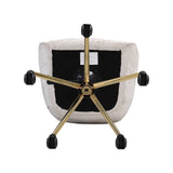 Velvet Upholstered Home Office Swivel Task Chair with Flared Arms Armchairs Living and Home 