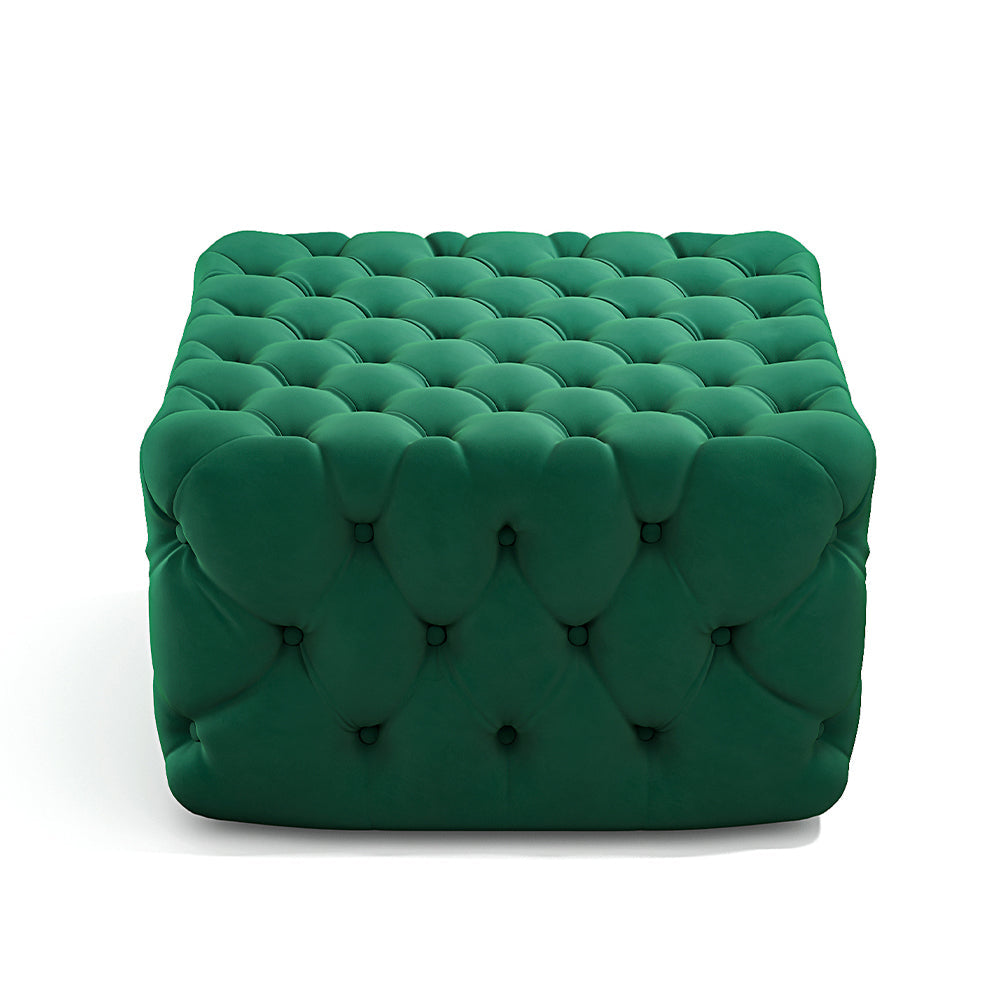 Velvet Square Footstool Living Room Sponge Footstool Coffee Table Footstools Living and Home 