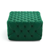 Velvet Square Footstool Living Room Sponge Footstool Coffee Table Footstools Living and Home 