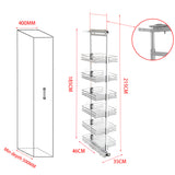 6-Tier Metal Kitchen Cabinet Basket Shelf Tall Pull-out Basket Shelves Kitchen Shelves Living and Home 