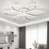 Floral 6 Rings Modern LED Ceiling Light Non-Dimmable Petal Flower-Shaped Light Ceiling Lights Living and Home W74 x L74 