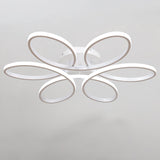 Floral 6 Rings Modern LED Ceiling Light Non-Dimmable Petal Flower-Shaped Light Ceiling Lights Living and Home 