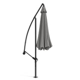 3M Light Grey Sun Parasol Hanging Banana Umbrella Parasols Living and Home 