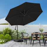 3M Black Sun Parasol Hanging Banana Umbrella Parasols Living and Home Rectangle water tank base 