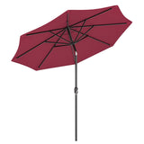 Copy of 3M Backyard Sunshade Parasol Garden Tilt Umbrella with Crank Parasols Living and Home Wine Red 